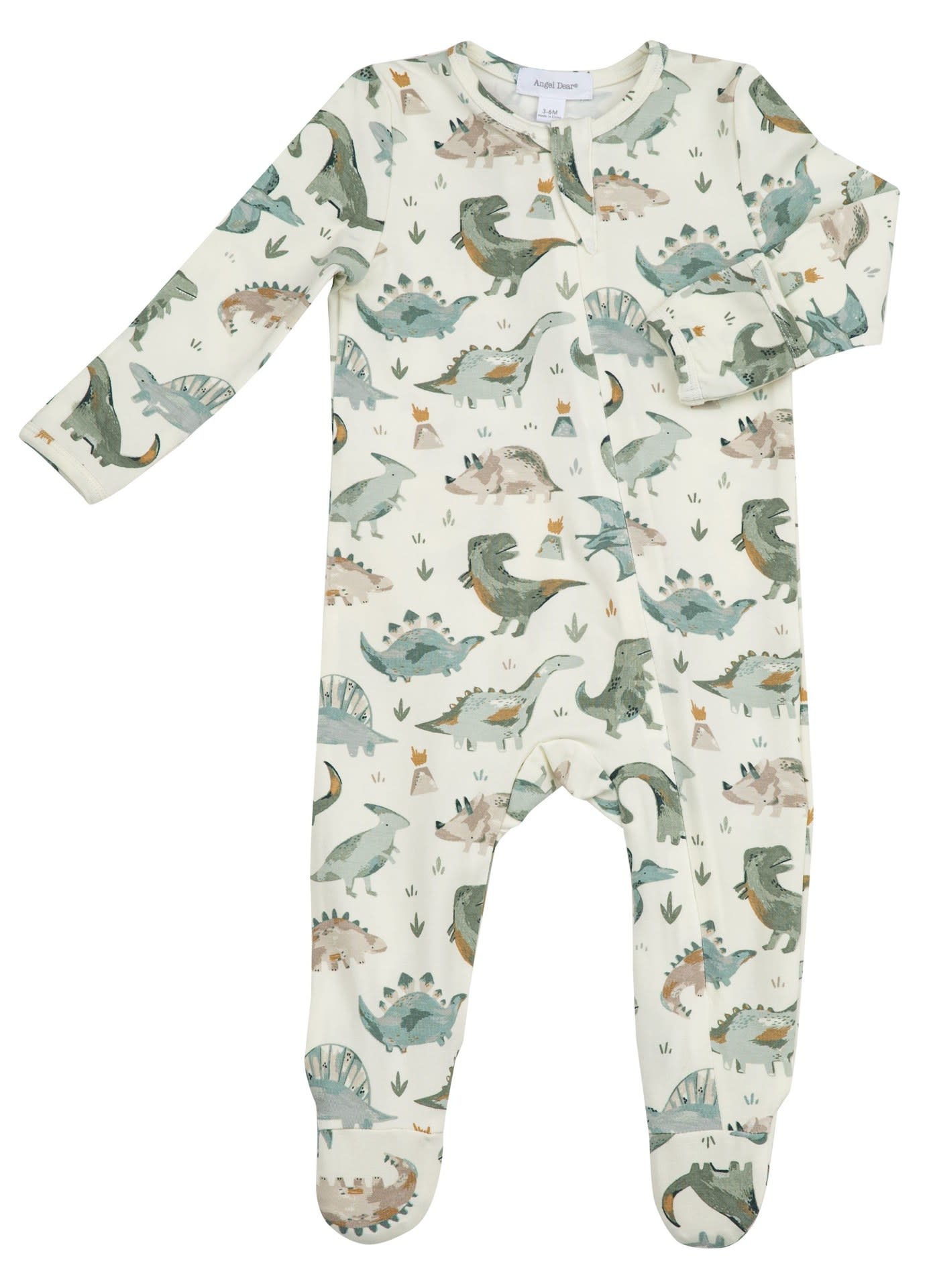Angel Dear Angel Dear | Crayon Dinosaur Zipper Footie Angel Dear Angel Dear | Crayon Dinosaur Zipper Footie