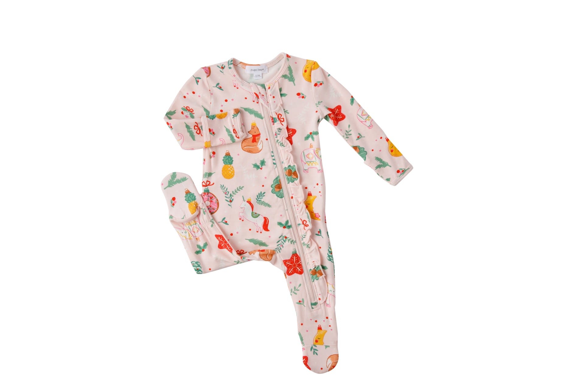 Angel Dear Angel Dear | Novelty Ornaments Ruffle Zipper Footie