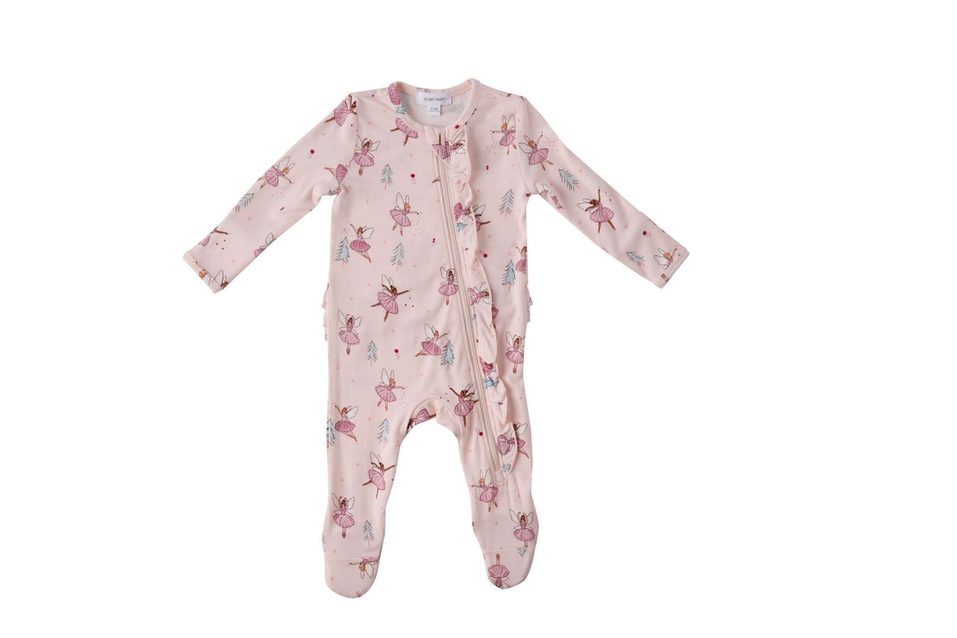 Angel Dear Angel Dear | Sugar Plum Fairies Ruffle Zipper Footie