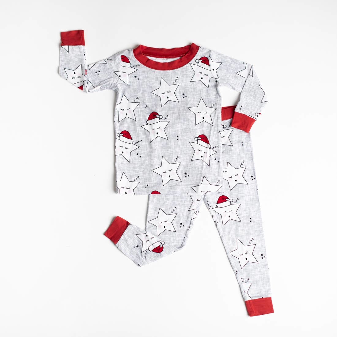 Little Sleepies Little Sleepies Sleepy Santa Stars Bamboo Viscose Pajama Set