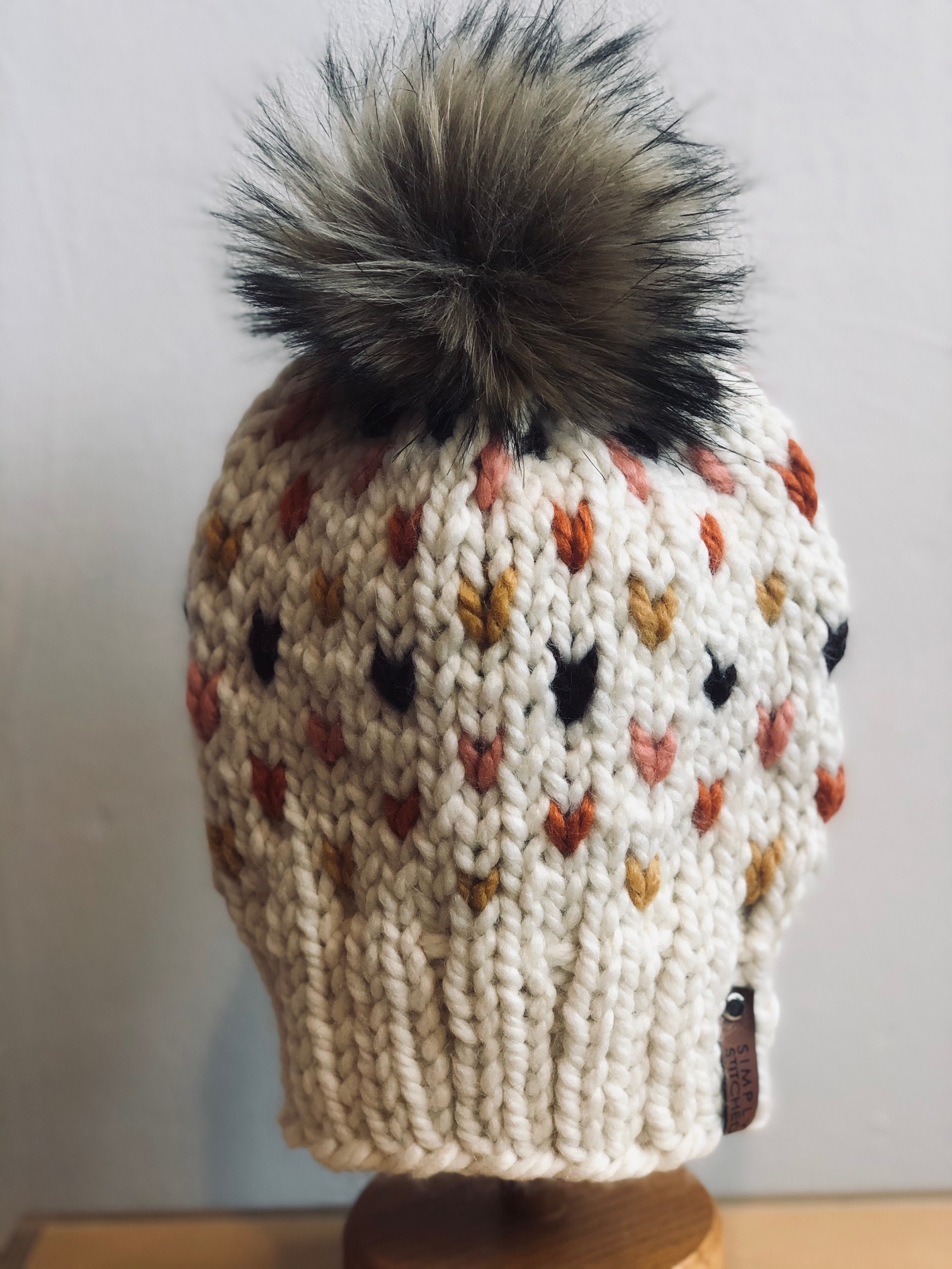 Simply Stitched Simply Stitched | Handmade Tiny Hearts Hat
