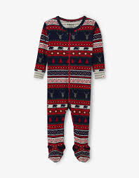 Hatley Hatley | Fair Isle Stags Organic Cotton Footie