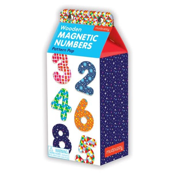 Wooden Magnetic Numbers: Pattern Pop 123