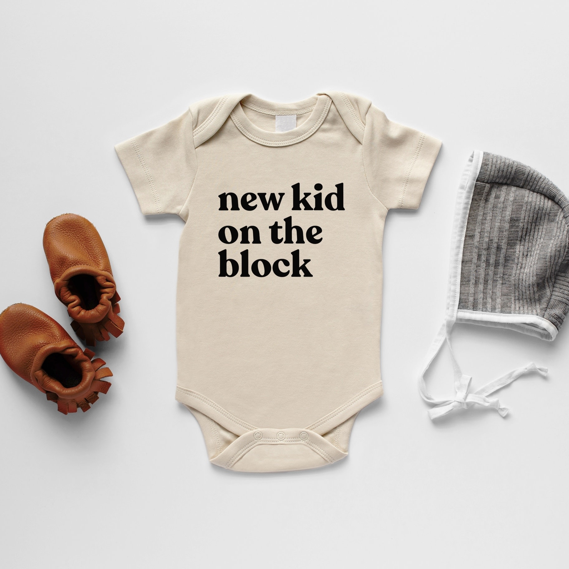 Gladfolk Gladfolk | New Kid on the Block Long Sleeve Onesie Gladfolk Gladfolk | New Kid on the Block Long Sleeve Onesie