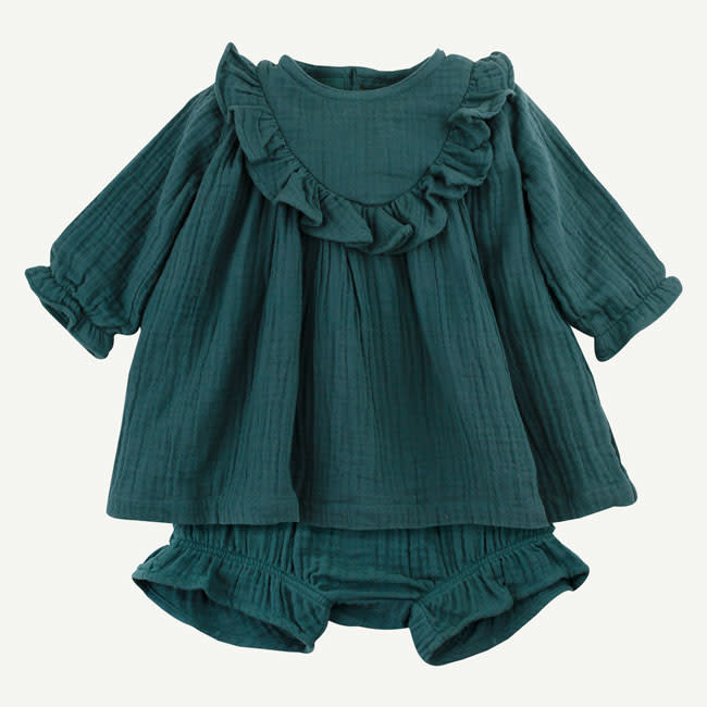 Oliver & Rain Oliver & Rain | Organic Cotton Woven Gauze Dress Set Oliver & Rain Oliver & Rain | Organic Cotton Woven Gauze Dress Set