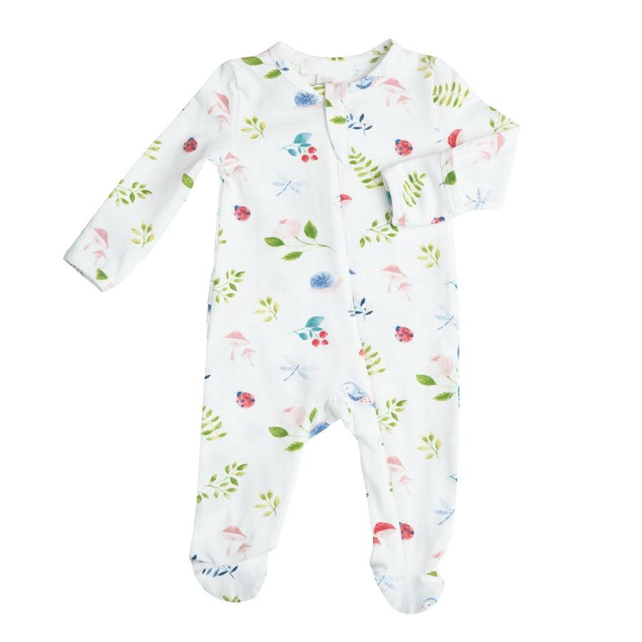 Angel Dear Angel Dear | Nature's Notebook Zipper Ruffle Footie