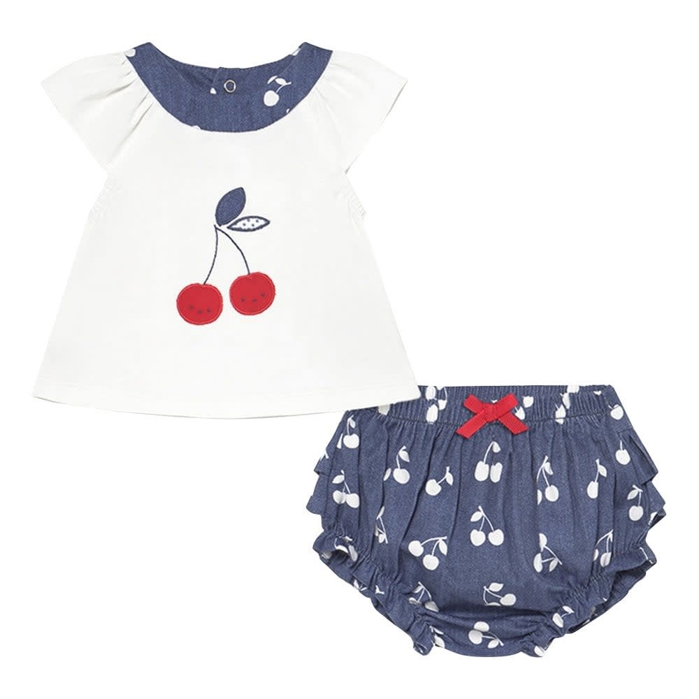 Mayoral Mayoral | Cherry Blue and White Set Mayoral Mayoral | Cherry Blue and White Set
