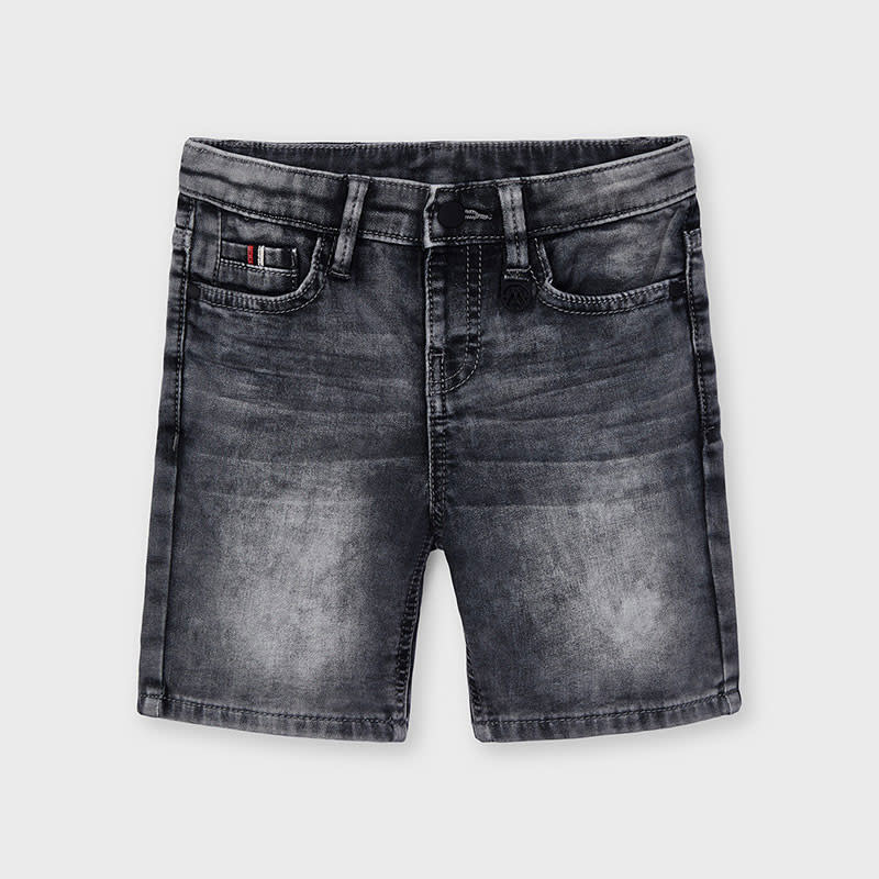 Mayoral Mayoral | Organic Cotton Grey Denim Short Mayoral Mayoral | Organic Cotton Grey Denim Short