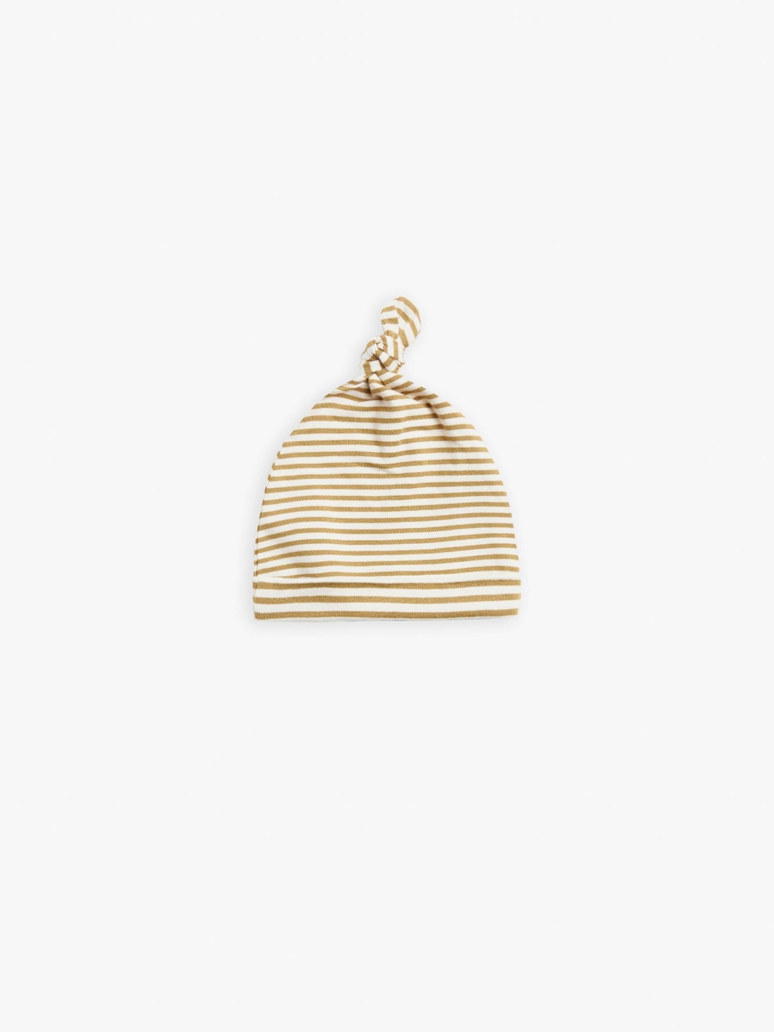 Quincy Mae Quincy Mae | Knotted Hat Gold Stripe | 0-6 Mos Quincy Mae Quincy Mae | Knotted Hat Gold Stripe | 0-6 Mos