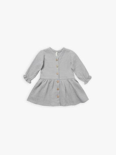 Quincy Mae Quincy Mae | Long Sleeve Gauze Dress Periwinkle Quincy Mae Quincy Mae | Long Sleeve Gauze Dress Periwinkle