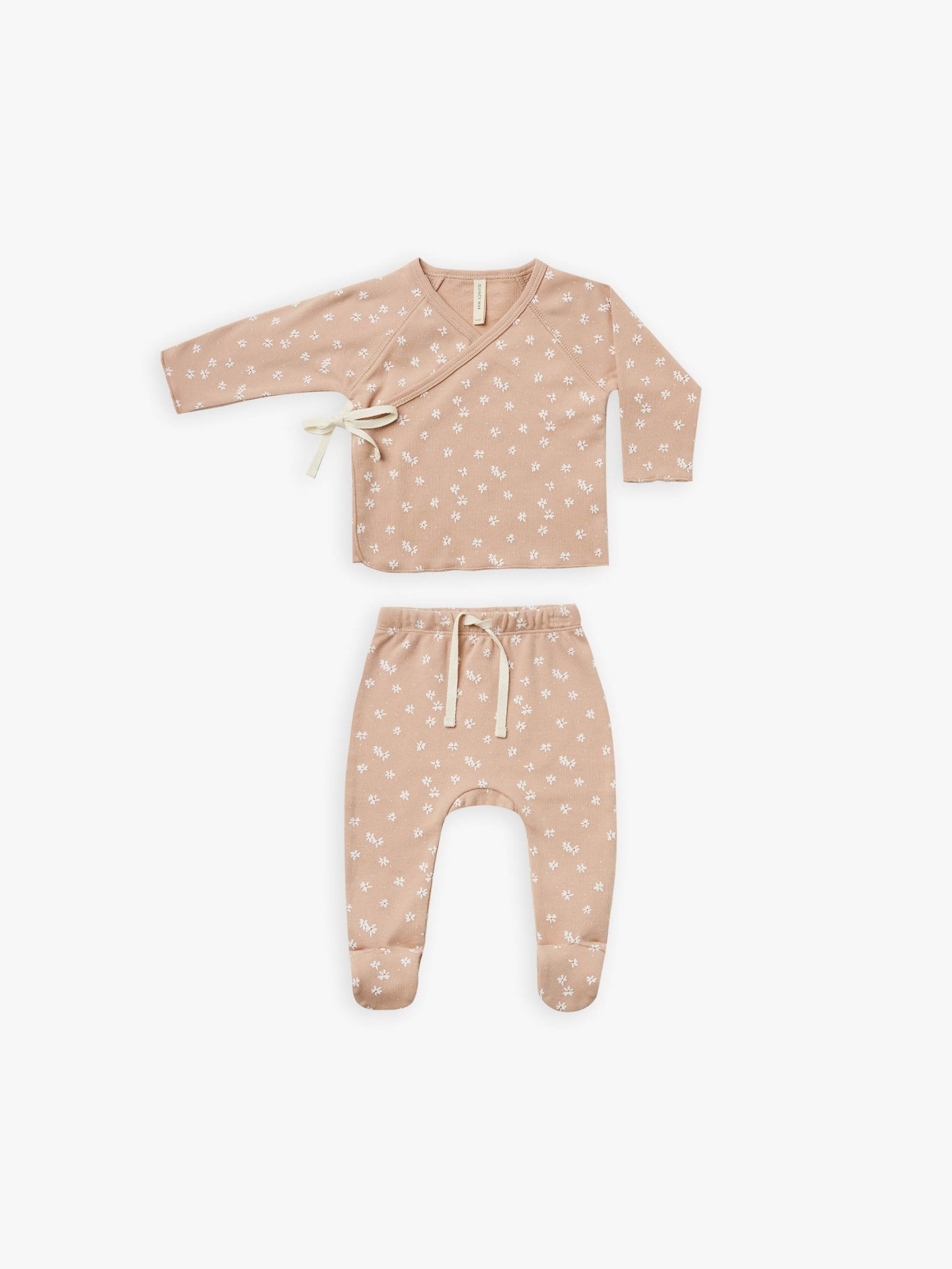 Quincy Mae Quincy Mae | Wrap Top + Pant Set Blossom Petal Quincy Mae Quincy Mae | Wrap Top + Pant Set Blossom Petal