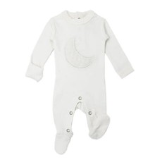 L'oved Baby L'oved Baby | Velveteen Graphic Footie White
