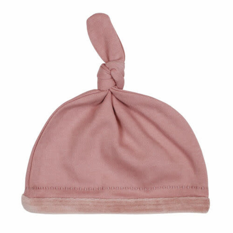 L'oved Baby L'oved Baby | Velveteen Top Knot Hat Mauve