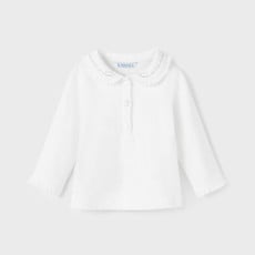 Mayoral Mayoral | Ruffle Collar Polo in White