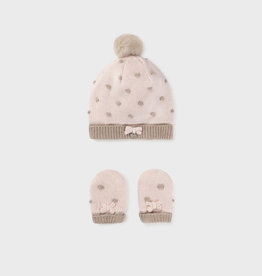 Mayoral Mayoral | Baby Hat and Mitten Set Rosa