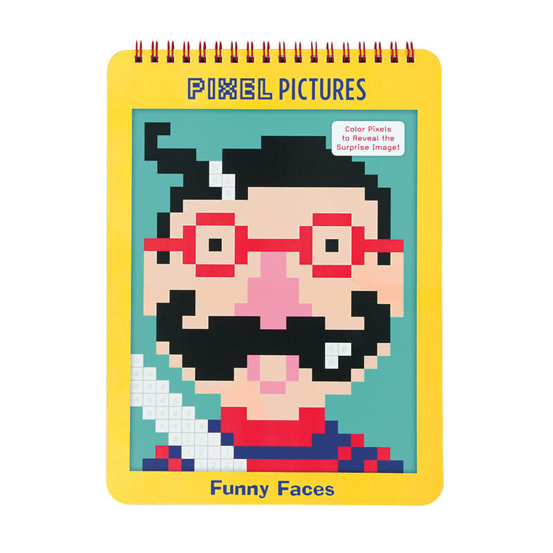 Chronicle Books Coloring Book | Pixel Pictures Funny Faces