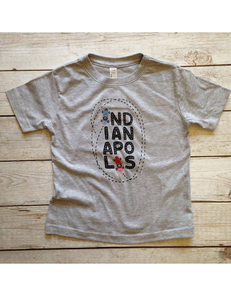 Kitten & Acorn Kitten & Acorn | Short Sleeve Heather Grey Race Car Tee
