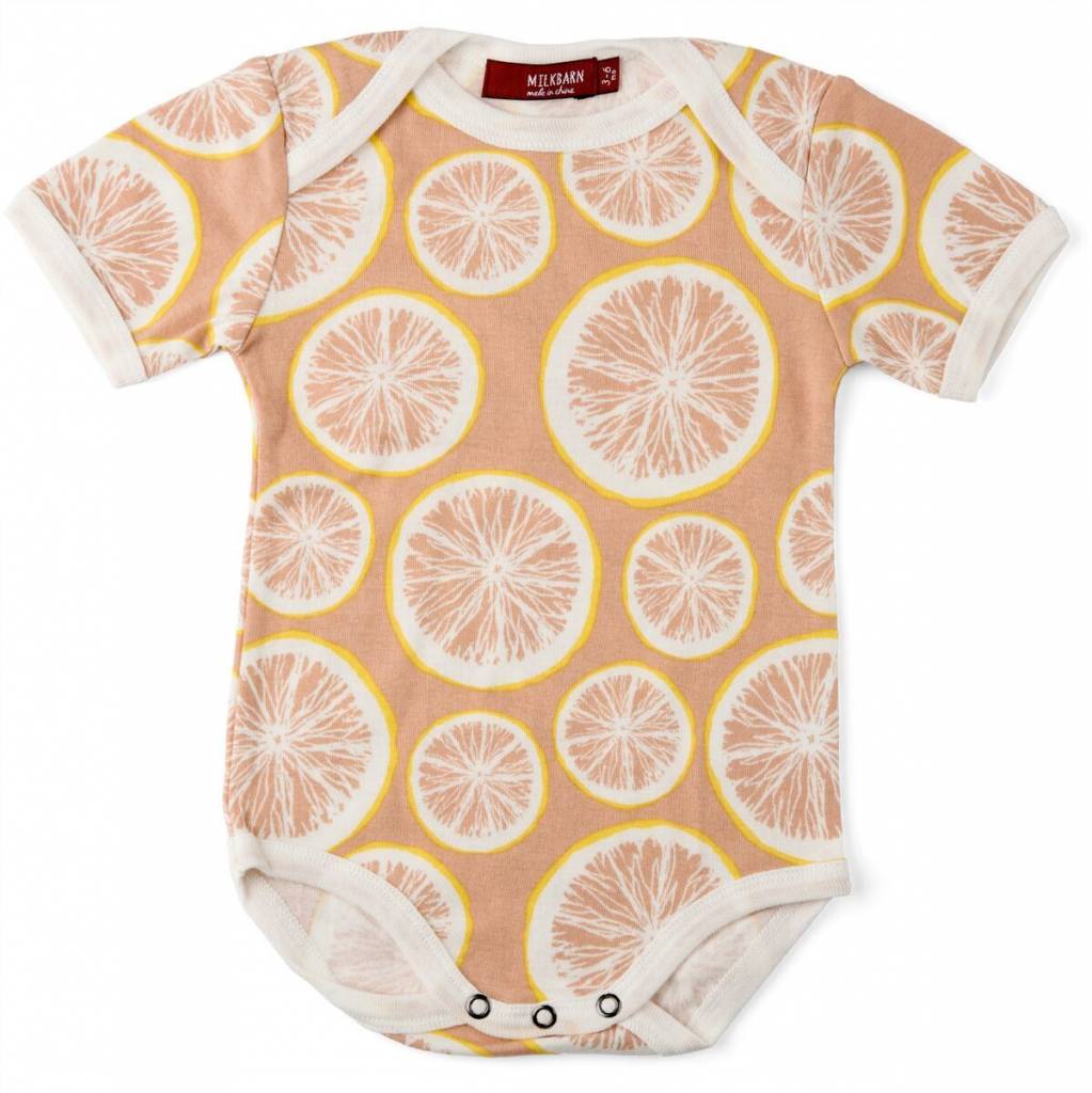 Milkbarn Kids Milkbarn | Grapefruit Bodysuit (Organic)