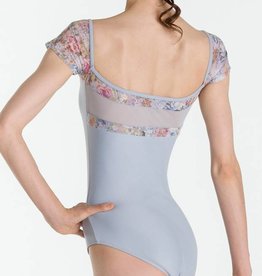 IMEKIS Women's Ballet Leotards Adult Vinatge Floral Backless Gymnastics  Leotards with Bra Lyrical Dance Training Practices