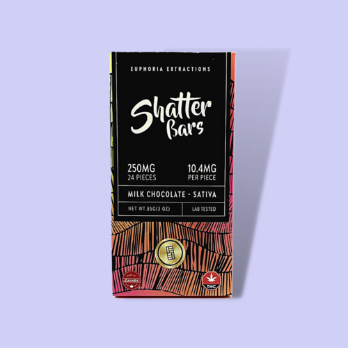 Euphoria Extractions Milk Chocolate Bar - 250mg THC - Sativa Euphoria Extractions Milk Chocolate Bar - 250mg THC - Sativa