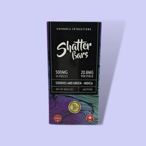 Euphoria Extractions Shatter Bars - Cookies and Green - 500mg THC