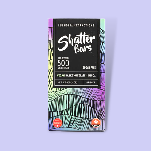 Euphoria Extractions Vegan and Sugar Free Chocolate Bar - 500mg THC Euphoria Extractions Vegan and Sugar Free Chocolate Bar - 500mg THC