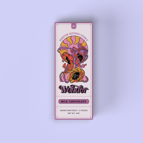 Wonder Shroom Infused Edibles - Milk Chocolate - 1g Wonder Shroom Infused Edibles - Milk Chocolate - 1g