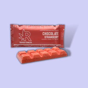 Ripped Edibles Ripped Edibles Strawberry White  Chocolate Bar - 400mg THC