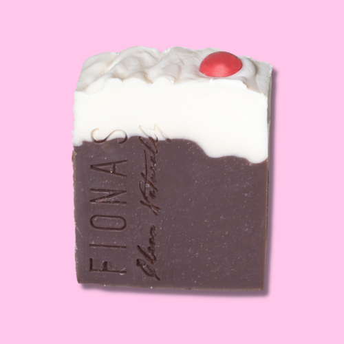 Fiona's Handcrafted Soap - Rootbeer with Cherry Top Fiona's Handcrafted Soap - Rootbeer with Cherry Top