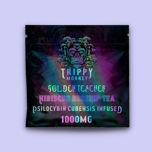 Trippy Monkey Hibiscus Rosehip Tea - 1000mg