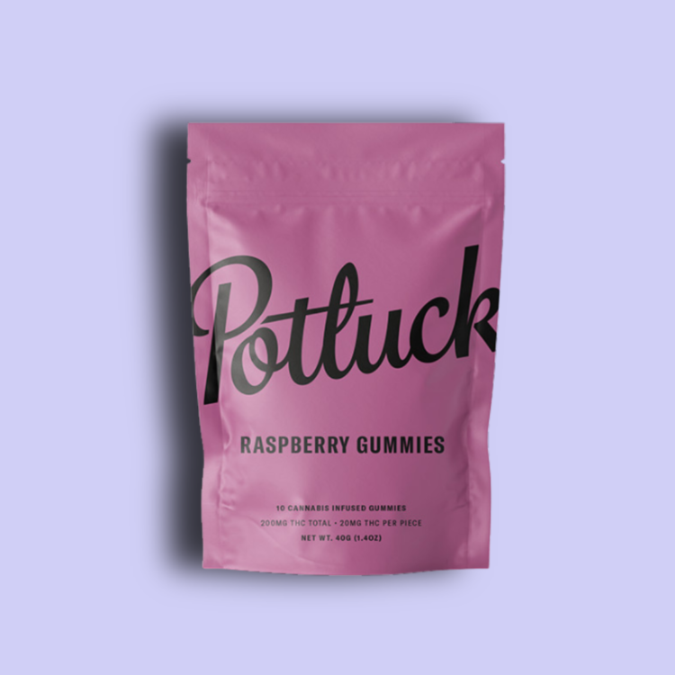 Potluck Potluck - THC Gummies - Raspberry - 200mg