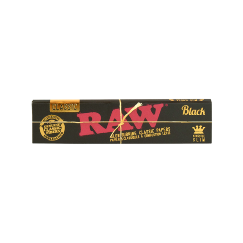 RAW Black Kingsize Slim Slow Burning Classic Papers RAW Black Kingsize Slim Slow Burning Classic Papers
