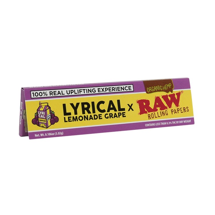 RAW LYRICAL Lemonade Grape x RAW — King Size Rolling Papers