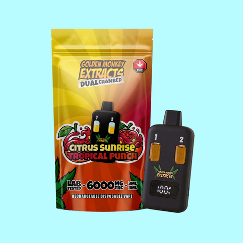 Golden Monkey Extracts THC Vape - Dual Chamber - 6000mg (6g)