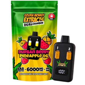 Golden Monkey Extracts THC Vape - Dual Chamber - 6000mg (6g)