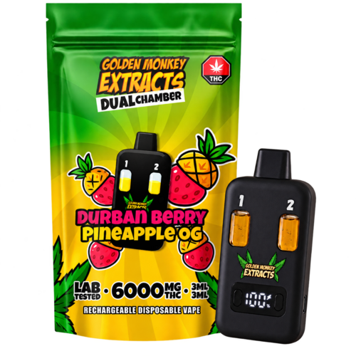 Golden Monkey Extracts THC Vape - Dual Chamber - 6000mg (6g)