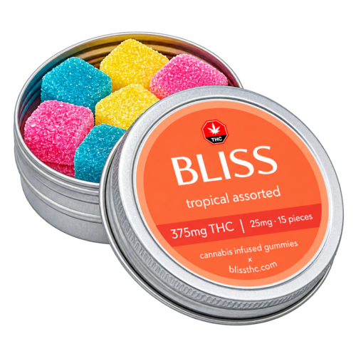 Bliss Tropical Assorted THC Gummies - 375mg