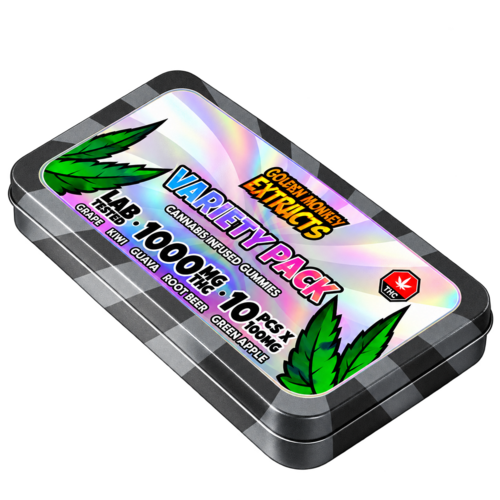 Golden Monkey Extracts High Dose THC Gummies — 1000mg — Variety Pack