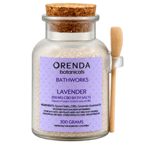 Orenda Botanicals Bath Works Lavender Bath Salts 300g - 200mg CBD