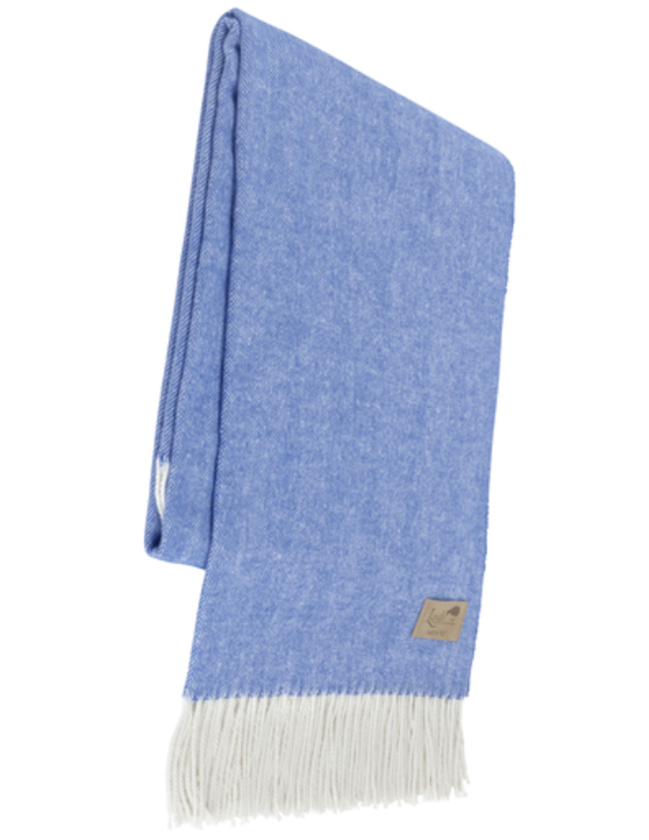 Lands Downunder Marina Blue Herringbone Throw