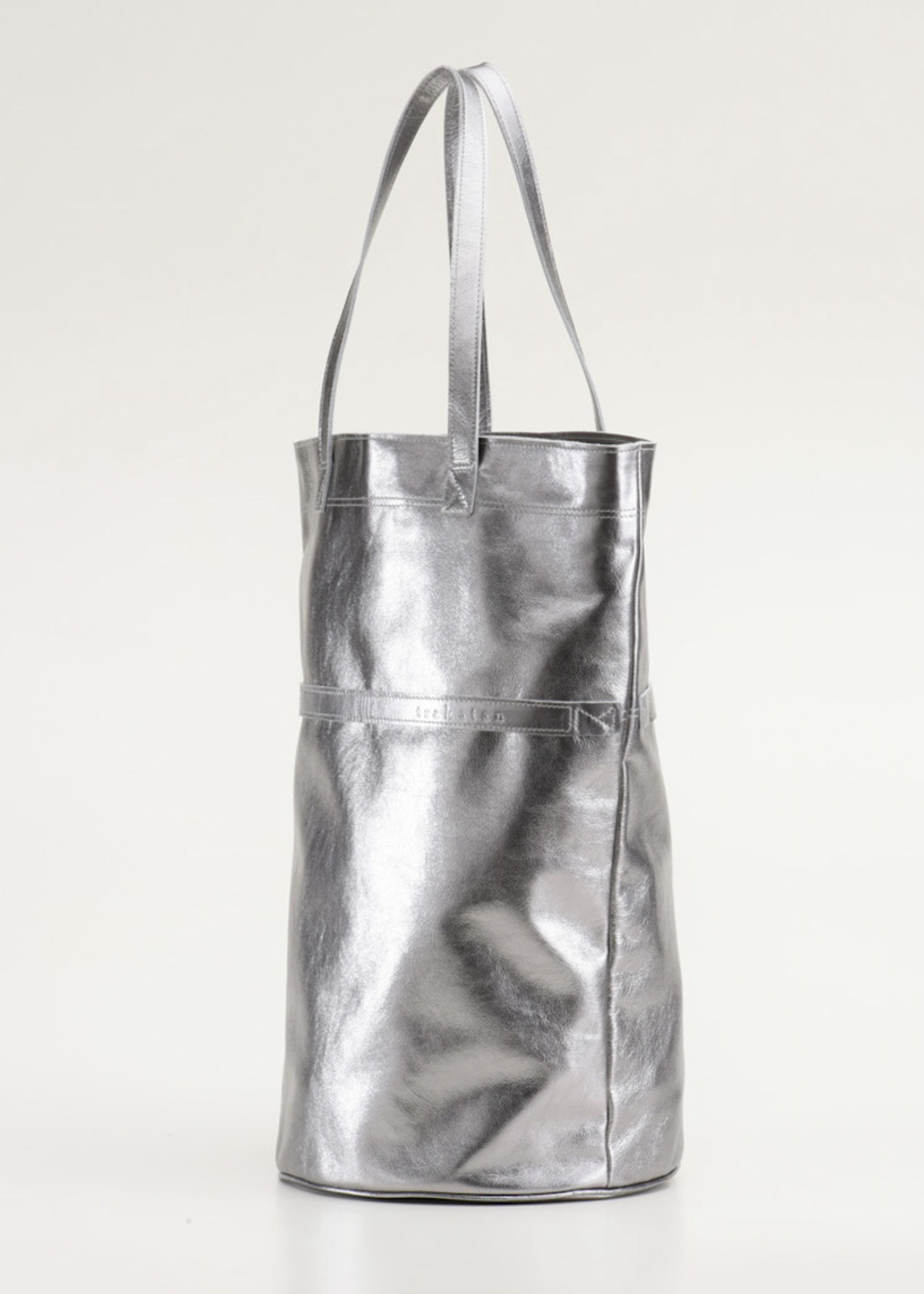 Trakatan Trakatan Leather Silver Bucket Bag