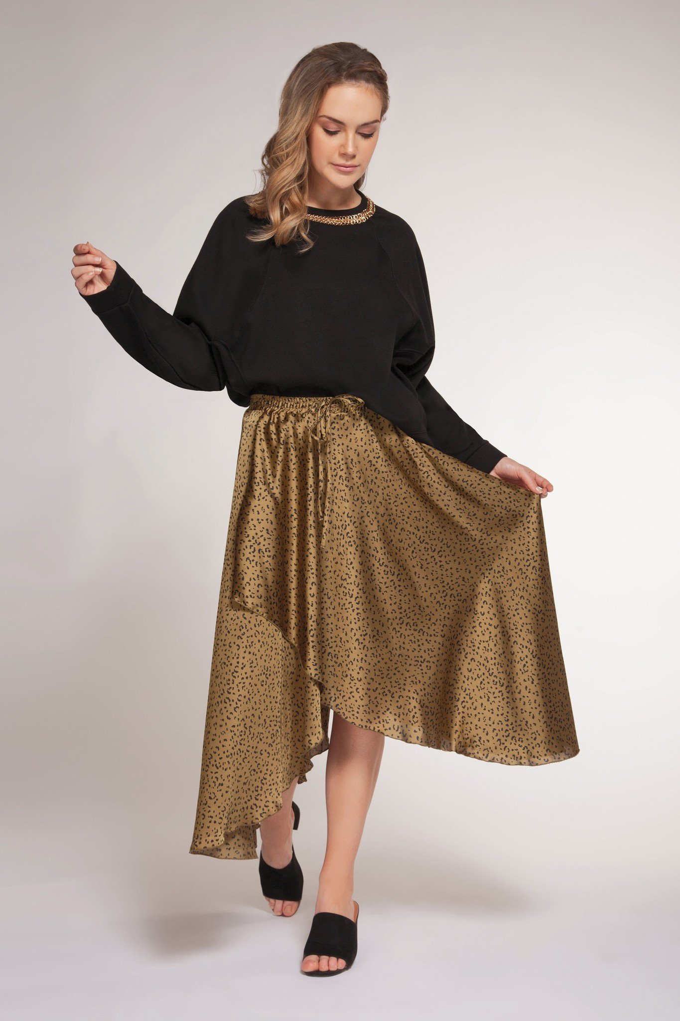 Faux Wrap Skirt Losa Chic Boutique