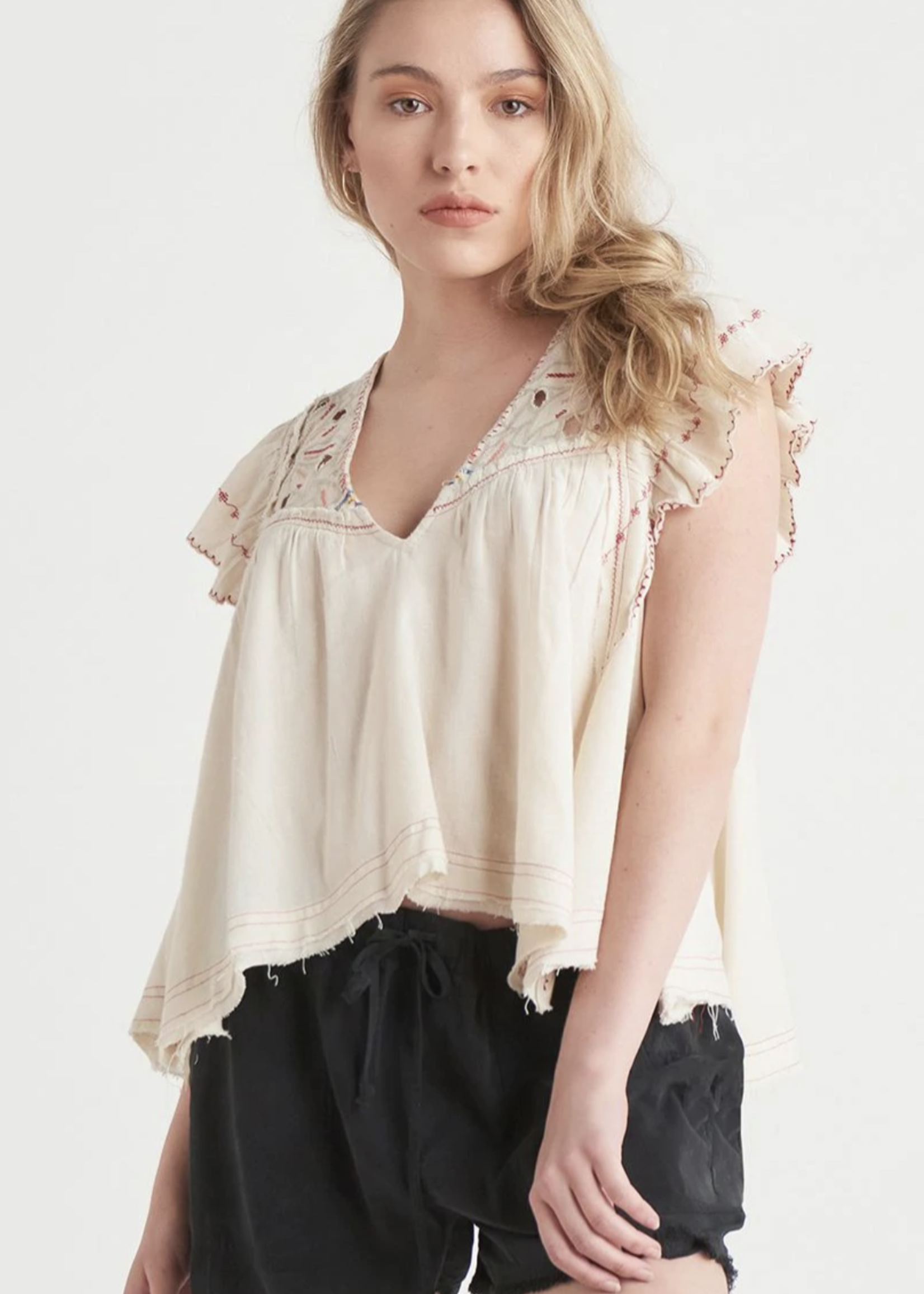 Dex Embroidered Top