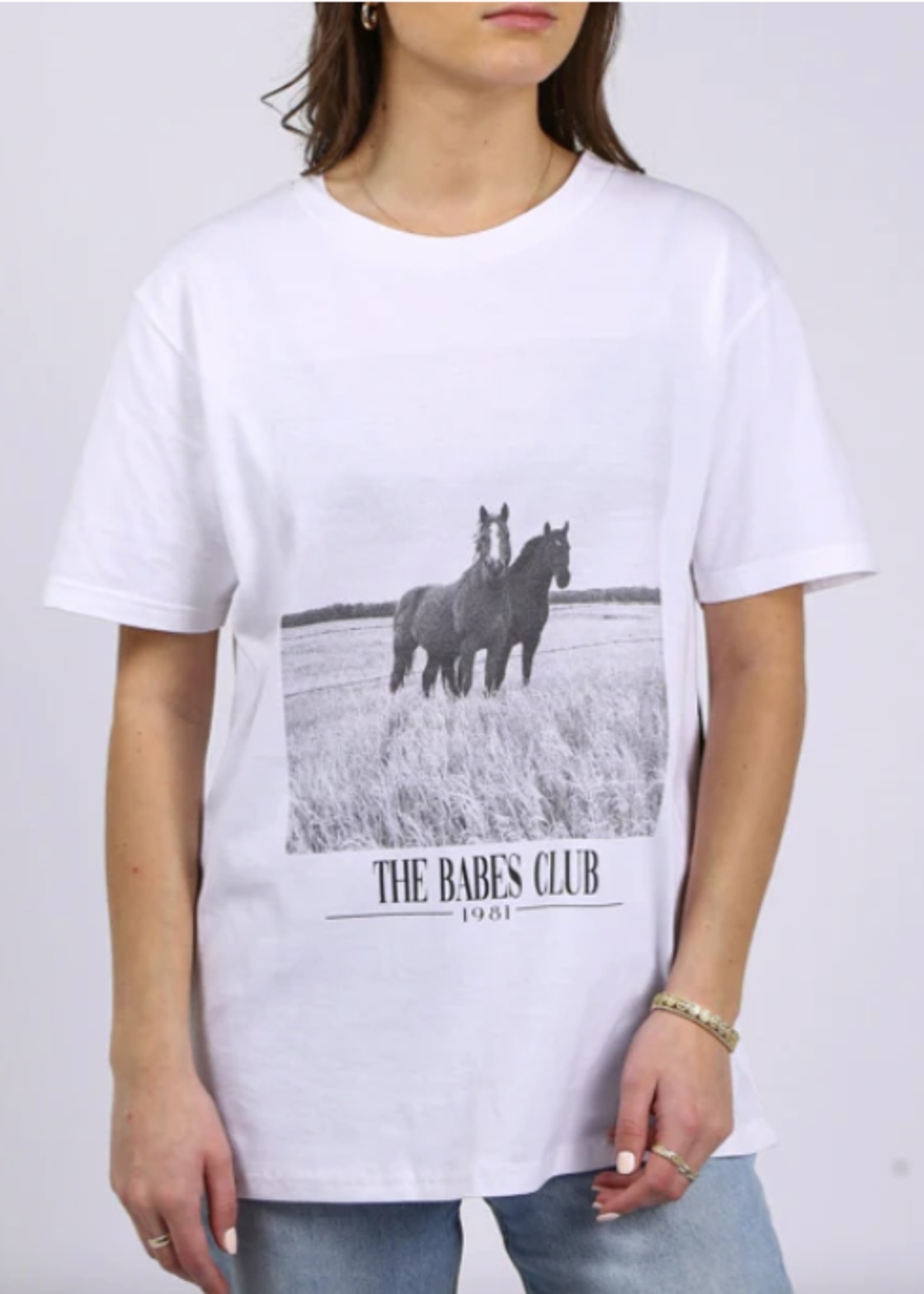 brunette the label Oversized Equestrian Tee