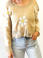 miss sparkling The Elle Distressed Knit