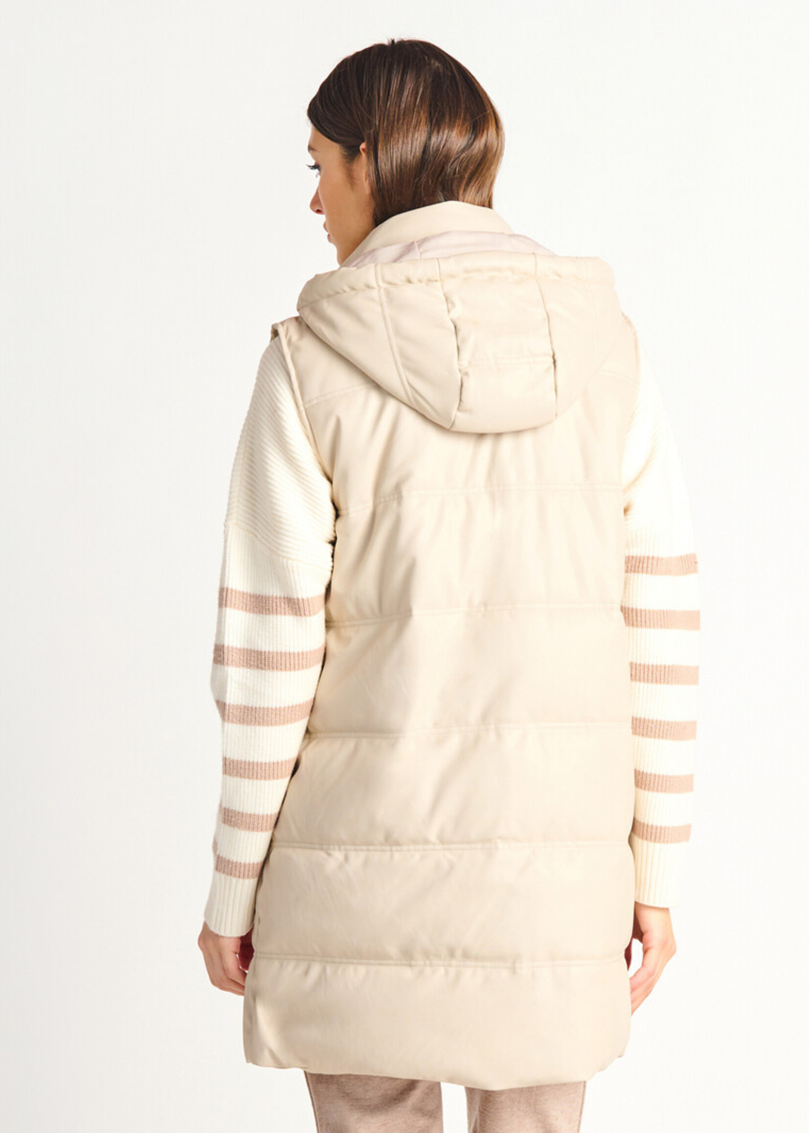 dex faux leather mini puffer