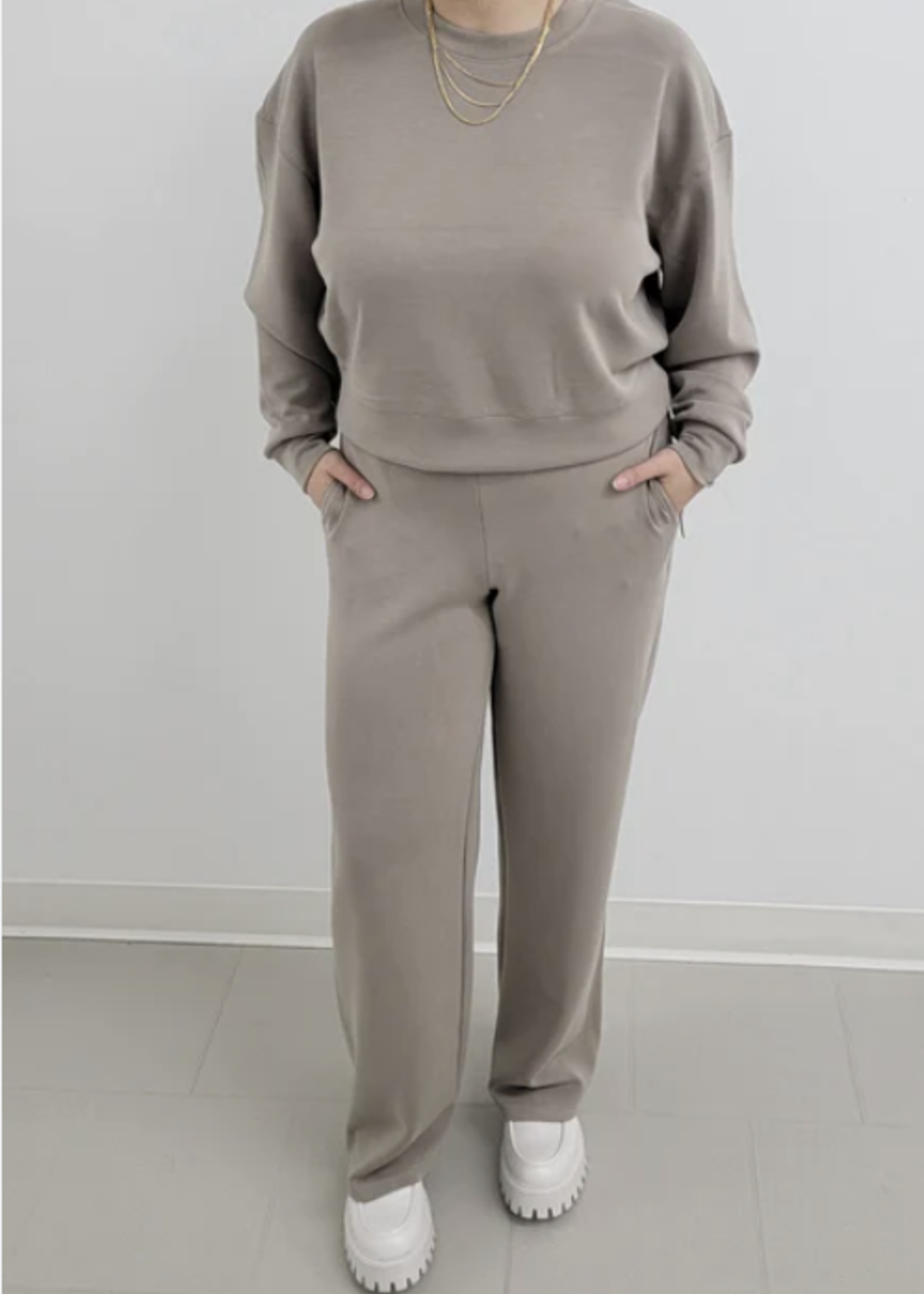Freya Plus Size Plain Scuba Stretch Trousers 16-24