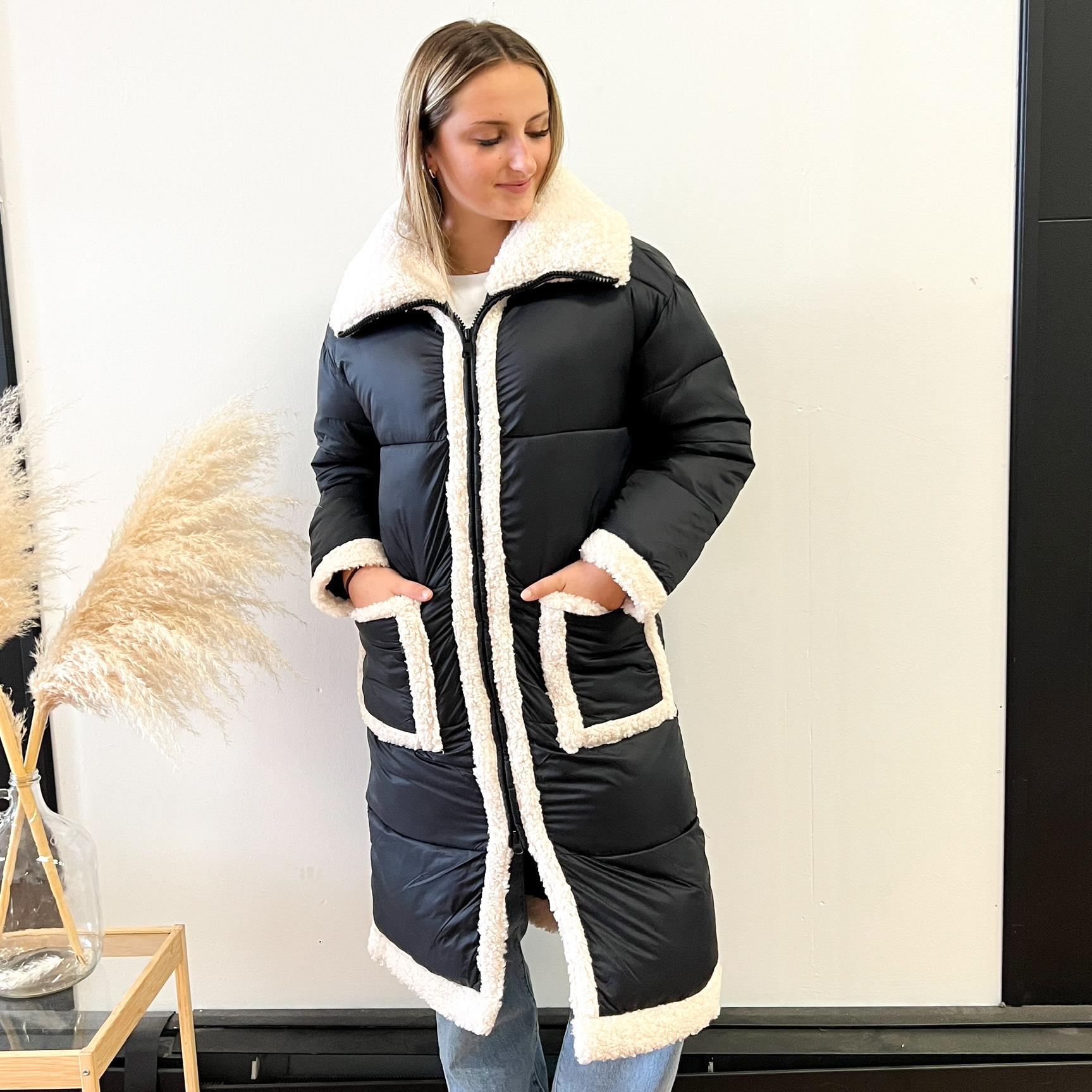 Sherpa store puffer coat