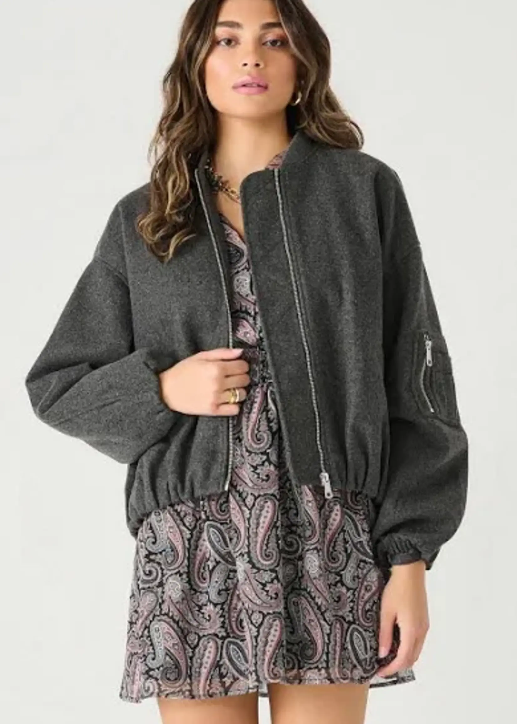 Dex oversized bomber jacket