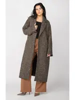 black tape belted herringbone jacket